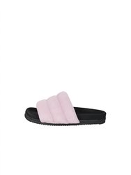 Puffy Suede Slide In Lilac
