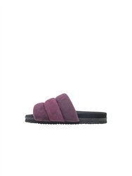 Puffy Suede Slide - Berry