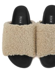 Women's Fuzzy Slippers In Nude