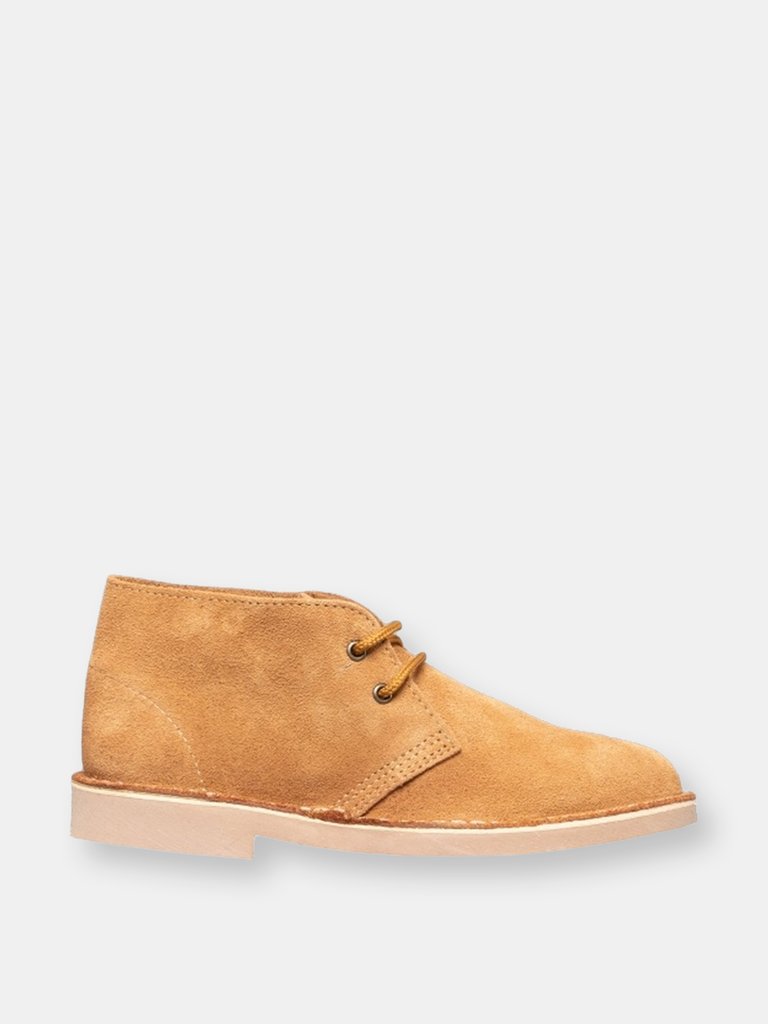Adults Unisex Real Suede Unlined Desert Boots- Sand - Sand