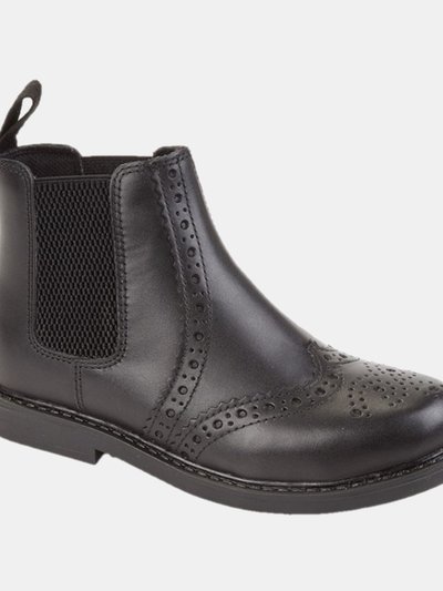 Roamers Boys Leather Ankle Boots - Black product
