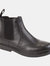 Boys Leather Ankle Boots - Black - Black