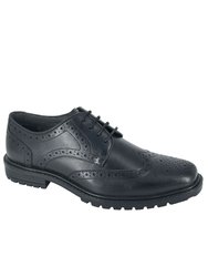 Boys Leather Gibson Shoes - Black