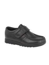 Childrens/Boys One Bar Touch Fastening Casual Shoe - Black