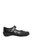 Girls Leather Touch Fastening School Shoe - Black