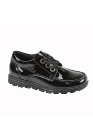 Girls Patent Leather School Shoes - Black