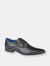 Mens 5 Eyelet Punched Cap Leather Oxford Shoes - Black - Black