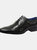 Mens 5 Eyelet Punched Cap Leather Oxford Shoes - Black