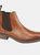 Mens Elgin Leather Ankle Boots - Tan