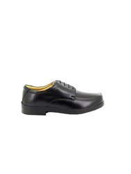 Mens Extra Wide Fitting Lace Tie Shoes - Black
