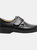 Mens Extra Wide Fitting Touch Fastening Casual Shoes - Black - Black