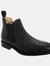 Mens Leather Gusset Boots - Black - Black