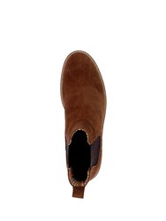 Mens Leather Gusset Boots - Brown