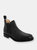 Mens Leather Quarter Lining Gusset Dealer Boots (Black) - Black