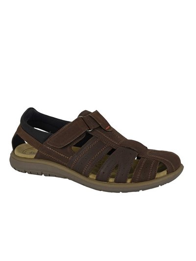 Roamers Mens Leather Touch Fastening Sandals product