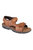 Mens Leather Twin Touch Fastening Sandal - Tan - Tan