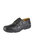 Mens Leather Wide Fit Touch Fastening Casual Shoes (Black)