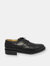 Mens Plain Leather Capped Gibson Formal Shoes - Black