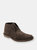 Mens Real Suede Classic Desert Boots (Dark Brown) - Dark Brown