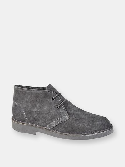 Roamers Mens Real Suede Unlined Desert Boots - Gray product