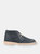 Mens Real Suede Unlined Desert Boots (Navy)