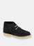 Mens Real Suede Unlined Desert Boots (Navy)