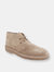 Mens Real Suede Unlined Desert Boots - Stone - Stone