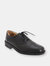 Mens Softie Leather Blind Eye Flexi Capped Oxford Shoes - Black - Black