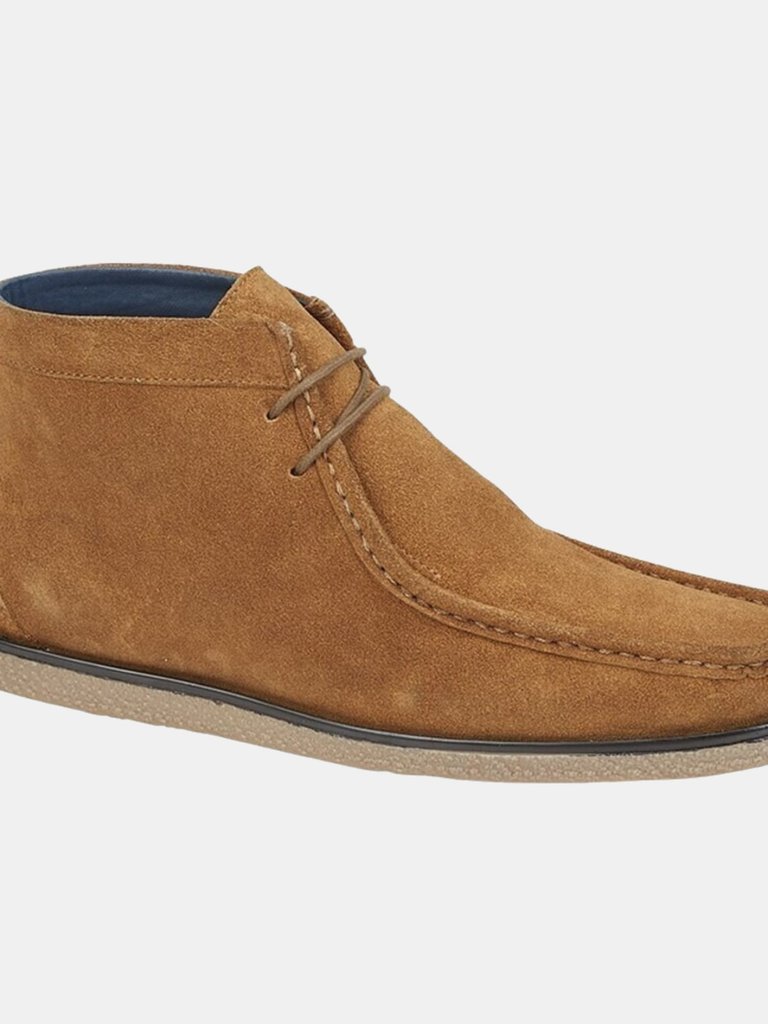 Mens Suede Ankle Boots - Tan - Tan