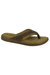 Mens Suede Flip Flops - Brown - Brown