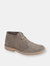 Mens Suede Leather Round Toe Desert Boot - Gray