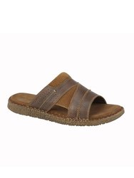 Mens Suede Sandals - Brown