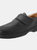 Mens Superlite Wide Fit Touch Fastening Leather Shoes - Black