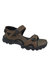 Mens Three Point Touch Fastening Sandals - Brown - Brown