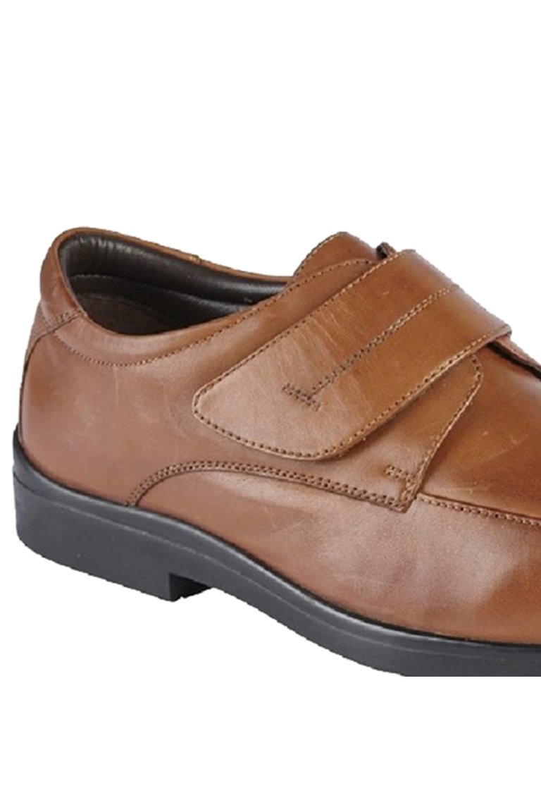 Mens Touch Fastening Mudguard Casual Shoes - Brown