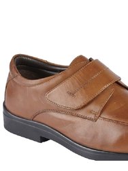 Mens Touch Fastening Mudguard Casual Shoes - Brown