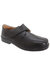 Mens XXX Extra Wide Touch Fastening Tramline Casual Shoes - Black