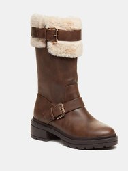 Dog Womens/Ladies Igloo Knee-High Boots (Brown) - Brown