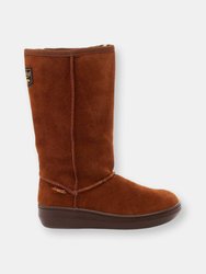 Sugardaddy Womens/Ladies Leather Pull On Boot (Chestnut) - Chestnut