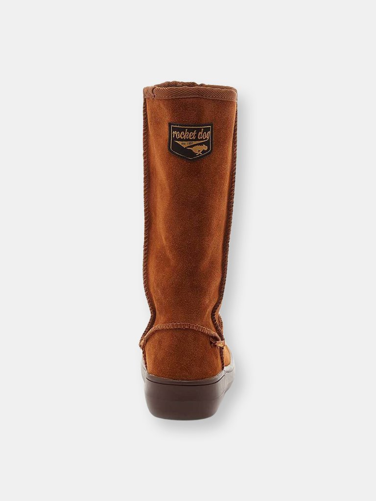 Sugardaddy Womens/Ladies Leather Pull On Boot (Chestnut)