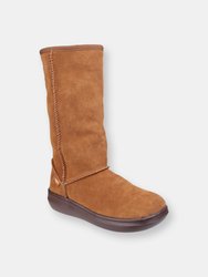 Sugardaddy Womens/Ladies Leather Pull On Boot (Chestnut)