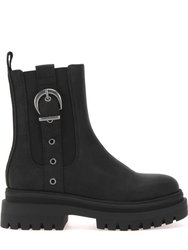 Womens/Ladies Dekko Buckle Ankle Boots - Black - Black
