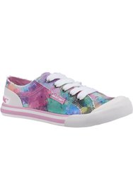 Womens/Ladies Jazzin Candy Tie Dye Casual Shoes (Pink/Multicolored) - Pink/Multicolored