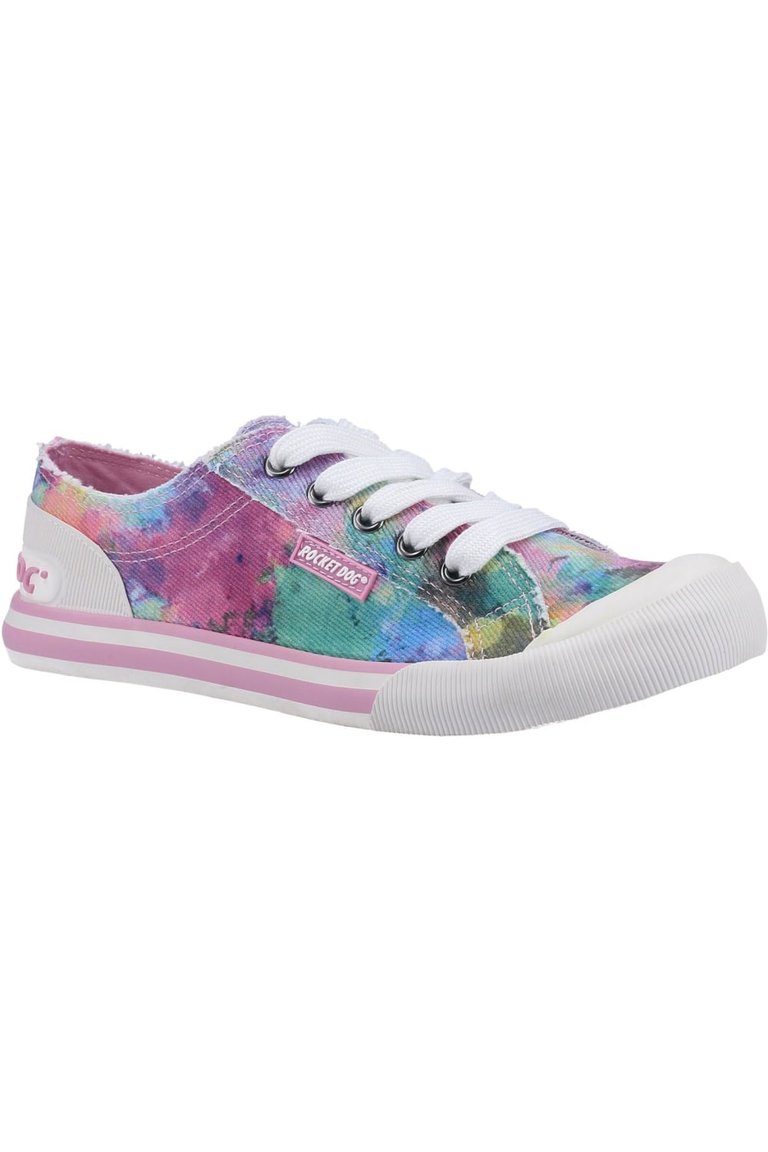 Womens/Ladies Jazzin Candy Tie Dye Casual Shoes (Pink/Multicolored) - Pink/Multicolored