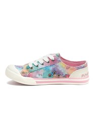 Womens/Ladies Jazzin Candy Tie Dye Casual Shoes (Pink/Multicolored)