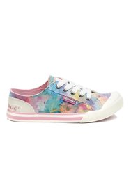 Womens/Ladies Jazzin Candy Tie Dye Casual Shoes (Pink/Multicolored)