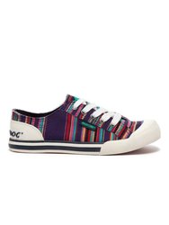 Womens/Ladies Jazzin Canvas Aloe Lace Up Sneaker (Multicolored)