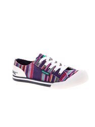 Womens/Ladies Jazzin Canvas Aloe Lace Up Sneaker (Multicolored) - Multicolored