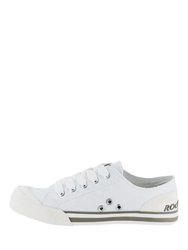 Womens/Ladies Jazzin Canvas Lace Up Shoe (White)