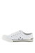 Womens/Ladies Jazzin Canvas Lace Up Shoe (White)